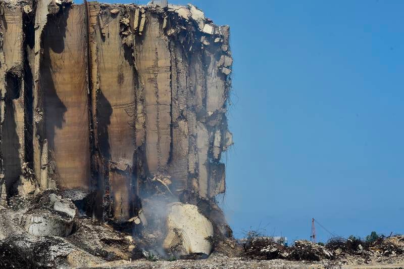 In April, the Lebanese Cabinet approved the demolition of the silos. EPA