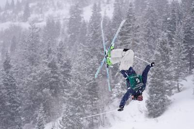 Australia's Brodie Summers competes during qualifying in the World Cup men's dual moguls skiing competition in Deer Valley, Utah. AP Photo