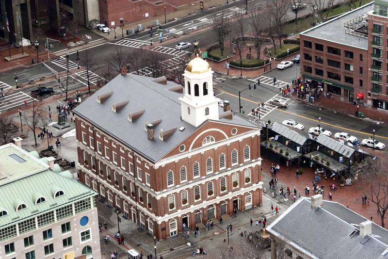 Faneuil Hall in Boston is a popular hotspot for tourists.