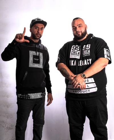 Ibrahim Namro, left and Ali Jammali of Arabic language hip-hop group Layali Project. Courtesy Layali Project 