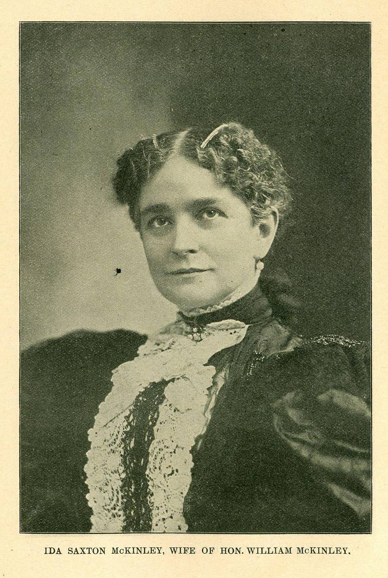 26. Ida Saxton McKinley was the wife of William McKinley in 1871. She served as First Lady between 1897 and 1901. Wikimedia Commons