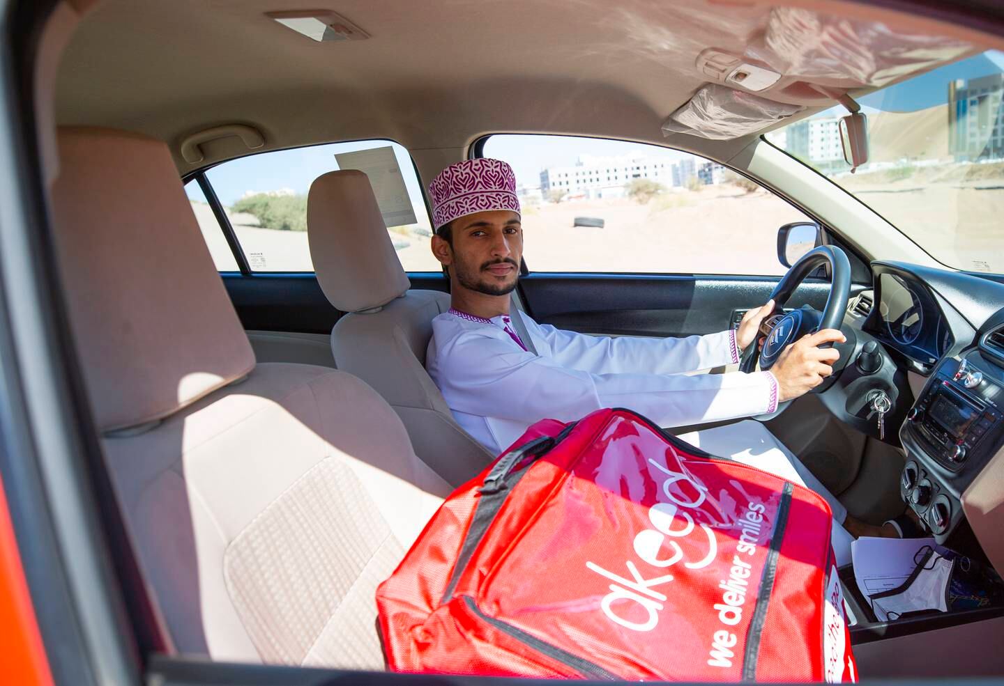 An Akeed driver.  Photo: Aked