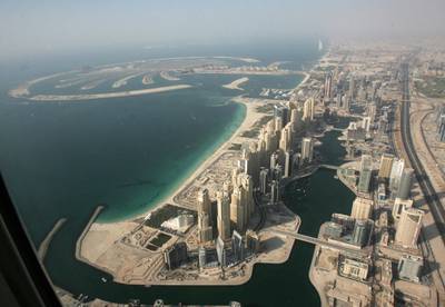 An aerial view of Dubai in September 2007. AFP