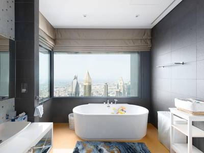 A bathroom with a view. Courtesy Luxhabitat Sotheby's International Realty