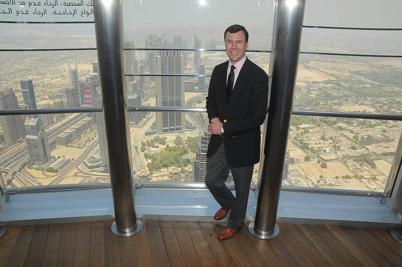 Terror analyst Michael S Smith in Burj Khalifa during a trip to the UAE in 2015 to meet with counterterrorism officials to discuss countering IS online. Courtesy Michael S Smith