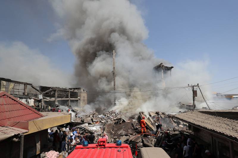 The blasts happened close to a busy market packed with shoppers. Reuters