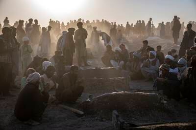 Hundreds of people were buried in a village in Zenda Jan district in Herat province. AP