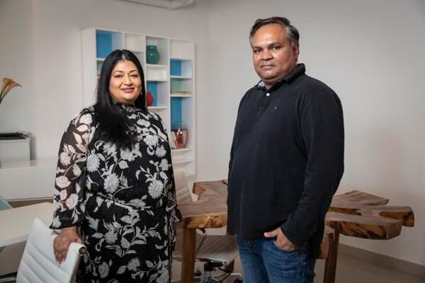 Padmini Gupta and Milind Singh are co-founders of Xare, which was launched under the umbrella of their original FinTech Rise. Antonie Robertson / The National