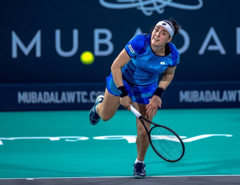 Ons Jabeur - The 27-year-old enjoyed a history-making 2021, becoming the first ever Arab player – man or woman – to make it to the top 10 in tennis, peaking at No.7 in the world in November. Victor Besa / The National.