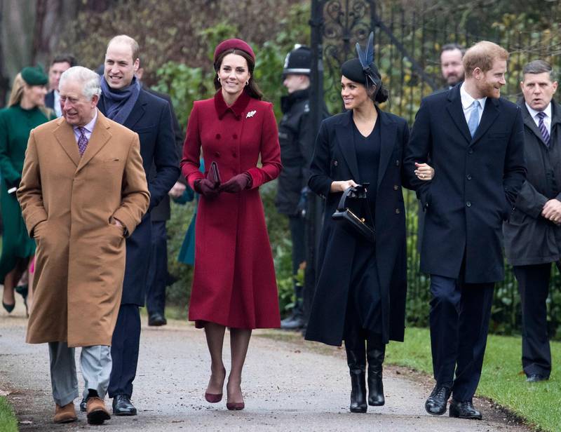 Meghan, Duchess of Sussex, wears a Victoria Beckham outfit to attend the Christmas Day Church service in Sandringham, Norfolk, on December 10, 2018.  EPA
