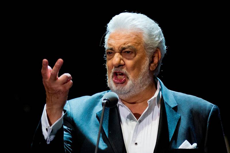 (FILES) In this file photo taken on July 25, 2015 Spanish singer Placido Domingo performs on stage during a concert at the Starlite in Marbella. Opera great Placido Domingo denied multiple allegations of sexual harassment on August 13, 2019, insisting that he believed all interactions and relationships throughout his long career "were always welcomed and consensual." / AFP / Jorge Guerrero
