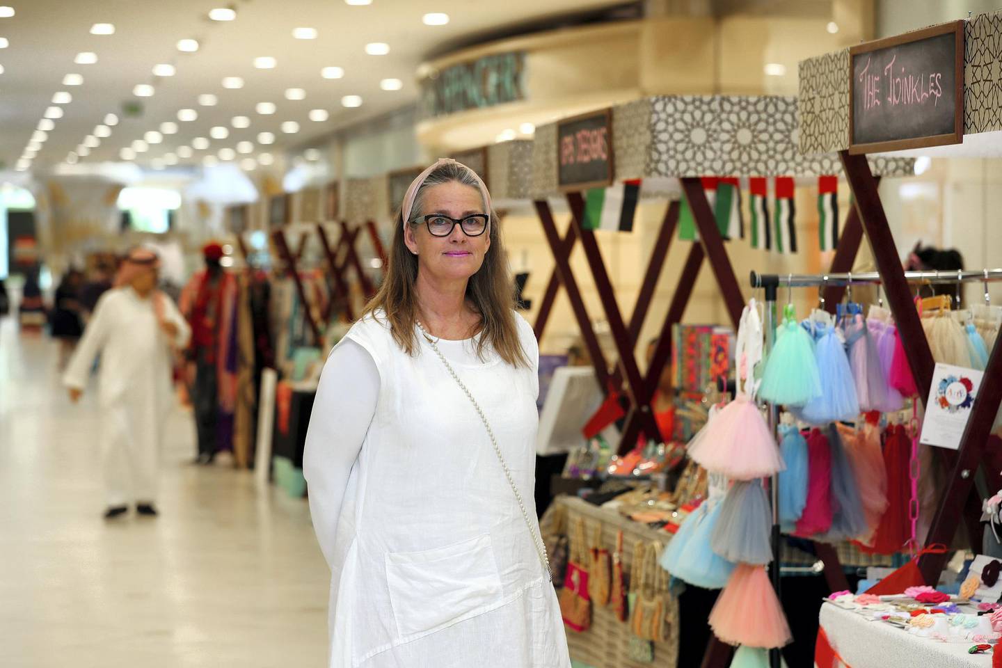 Dubai, United Arab Emirates - December 1st, 2017: Miriam Walsh, founder and organiser of ArtEartisans markets. Friday, December 1st, 2017 at WAFI Mall, Dubai. Chris Whiteoak / The National