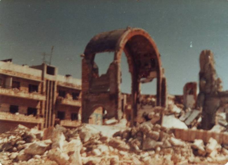 Destruction following the attack. Wikimedia Commons