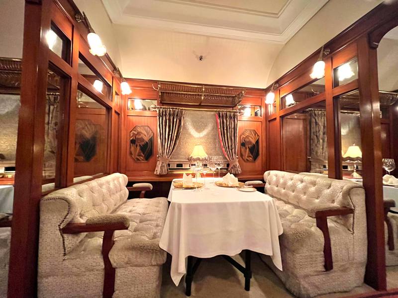 The restaurant in Taj Palace Delhi is modelled after a carriage of the Orient Express train, which ran from Paris to Istanbul until 1977.