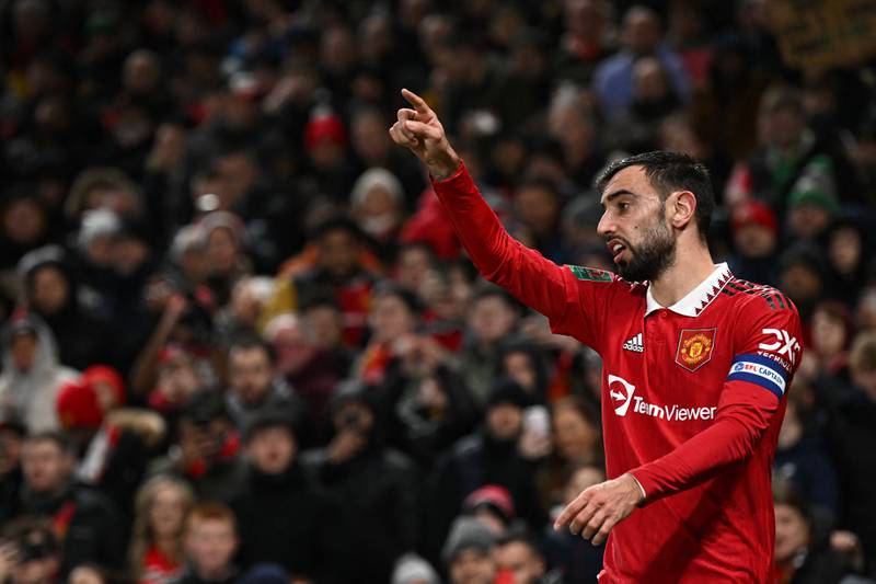 Bruno Fernandes – 8. Beautiful pass with the outside of his foot to Shaw after 15. Another wondrous pass before the second goal. Switched to the right, where he’d played so well in the Manchester derby, after an hour. Lively, driven. Man of the match.
AFP
