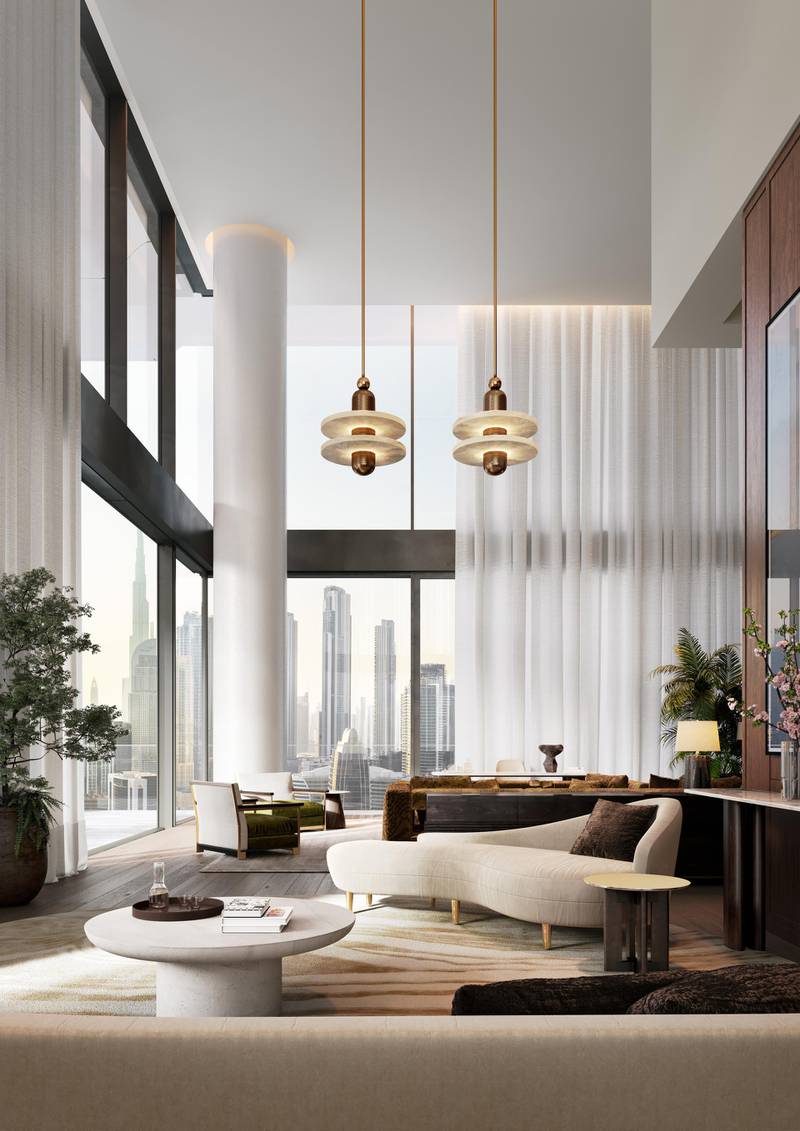 The Residences Dorchester Collection Dubai Penthouse Vignette. Courtesy Omniyat