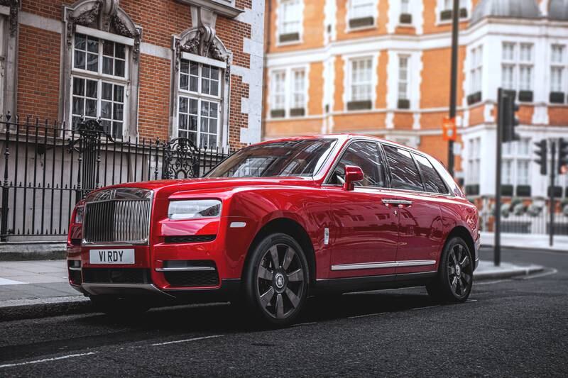 The Rolls Royce Cullinan in Mayfair, London. Rolls-Royce's global sales soared to a record high in 2021. Getty Images
