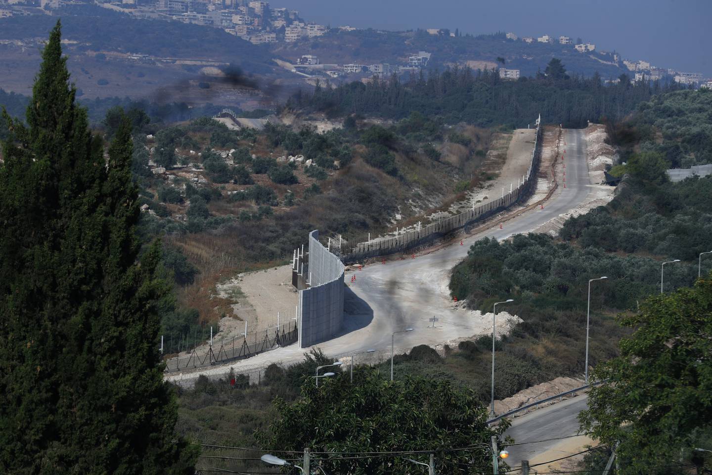 A newly constructed section of the Israeli Separation Barrier near the village of Salem, near the West Bank city of Jenin, 24 June 2022 (issued 26 June 2022). EPA