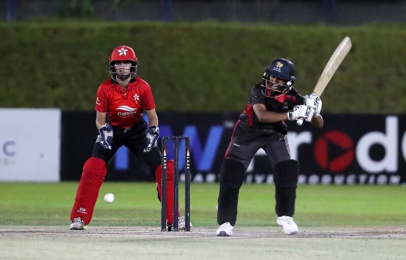 Theertha Satish scored 47 from 34 balls to help UAE set a target of 131 for five from their 20 overs against Hong Kong.