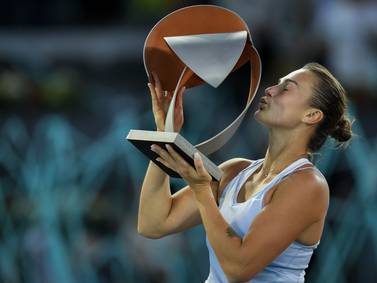 Sabalenka 'really happy' to finally beat Swiatek on clay after winning Madrid Open