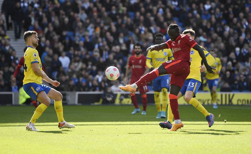 Liverpool's Sadio Mane shoots at goal. Reuters