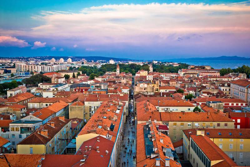 Rooftops in Zadar’s old town. The city has a long history, but has been overlooked by tourists until recently. Dalibor Brlek / Alamy Stock Photo 