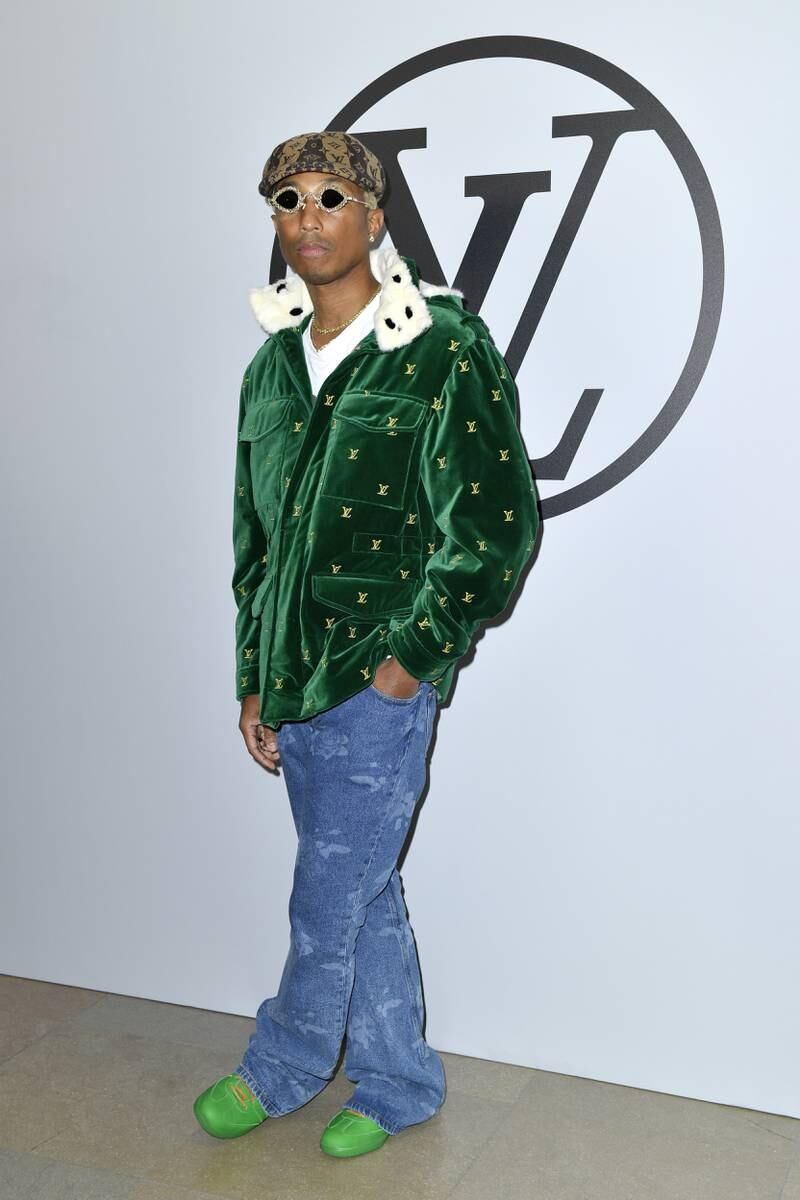 Pharrell Williams attends the Louis Vuitton show. Getty Images