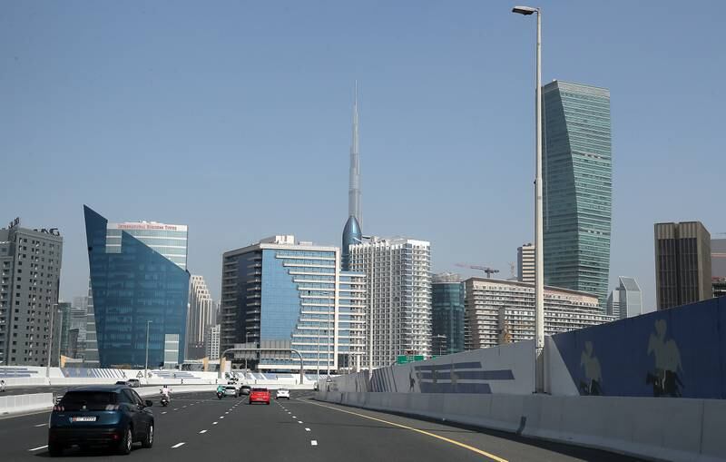 The Business Bay and Downtown area in Dubai. Pawan Singh / The National
