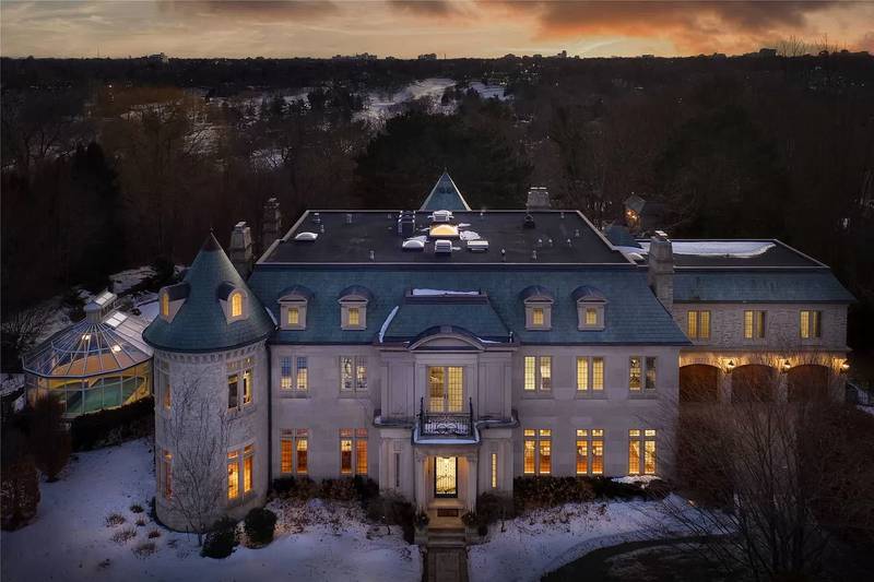 This sprawling Toronto, Ontario chateau has six bedrooms and 10 baths. Photo: Zillow
