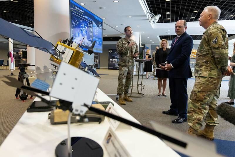 UK defence secretary Ben Wallace MP visited the US Air Force's Space and Missile Centre in Los Angeles last year. Photo: Ministry of Defence