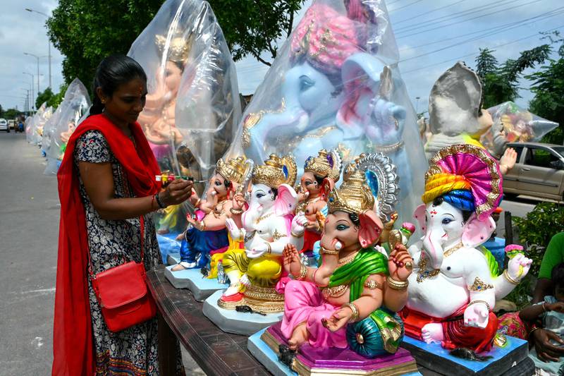 Ganesha is known as the god of new beginnings.  AFP