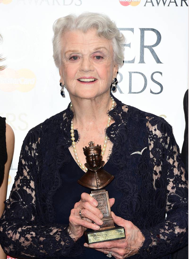 Lansbury with the Olivier Award for Best Supporting Actress at the Olivier Awards at the Royal Opera House, London. PA