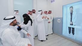 Hologram doctor checking Hajj pilgrims at Madinah airport