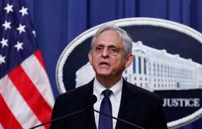 US Attorney General Merrick Garland speaks about the FBI's search warrant. Reuters
