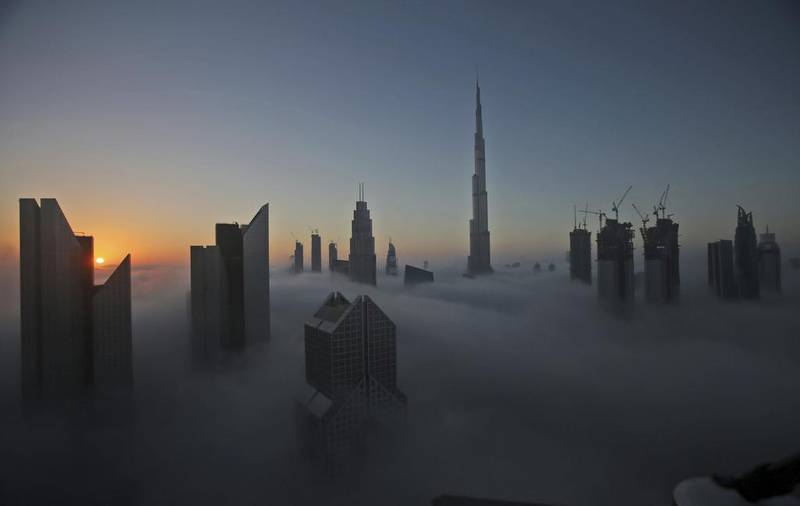 Fog can lead to some spectacular scenes in Dubai. Kamran Jebreili / AP Photo