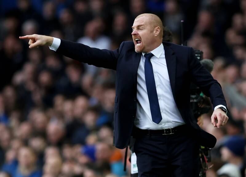 New manager Sean Dyche during Everton's win over Arsenal on Saturday. Getty