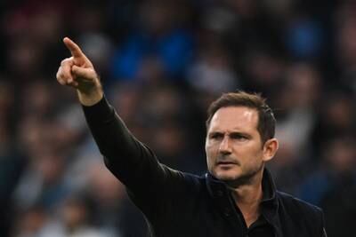 Everton manager Frank Lampard directs from the touchline. AFP