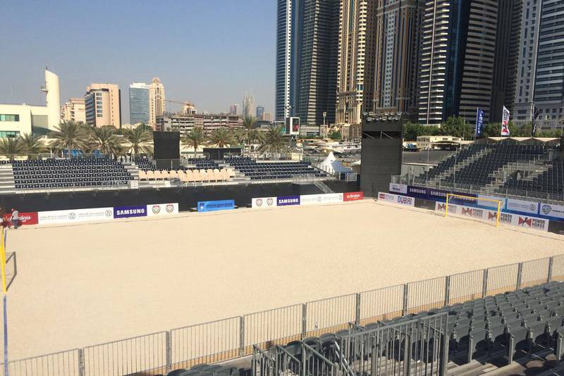 See The Set Up At Dubai Marina For Beach Soccer Intercontinental Cup In Pictures 4092