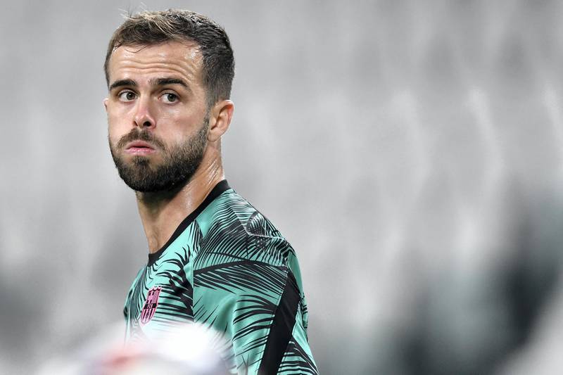 JUVENTUS STADIUM, TORINO, ITALY - 2020/10/28: Miralem Pjanic of Barcelona looks on during the warm up prior to the UEFA Champions League Group G stage football match between Juventus FC and Barcelona. Barcelona won 2-0 over Juventus. (Photo by Andrea Staccioli/LightRocket via Getty Images)