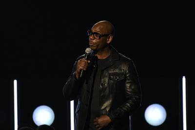 NEW YORK - JANUARY 28: David Chappelle performing at THE 60TH ANNUAL GRAMMY AWARDS broadcast live on both coasts from New York Citys Madison Square Garden on Sunday, Jan. 28, 2018, at a new time, 7:30-11:00 PM, live ET/4:30-8:00 PM, live PT, on the CBS Television Network. (Photo by John Paul Filo/CBS via Getty Images) 