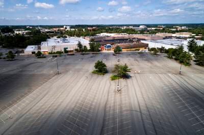The empty car park at Lakeforest Mall  in Gaithersburg, Maryland, which closed in March 2023, 45 years after opening