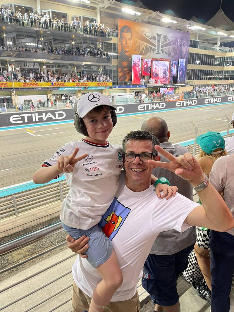 Young fundraiser enjoys ‘best day ever’ at Abu Dhabi Grand Prix