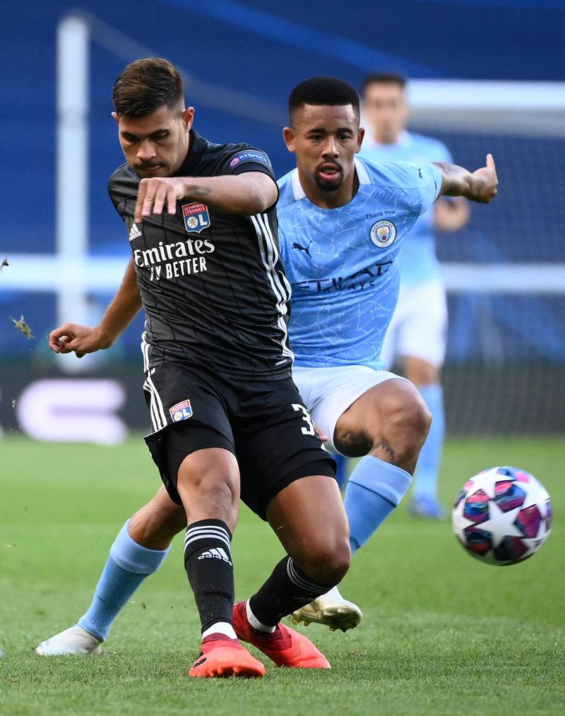 Bruno Guimaraes - 7: Sat in front of the defence as part of Lyon's young trio in the centre of midfield and played batter than City's players in similar role. Reuters