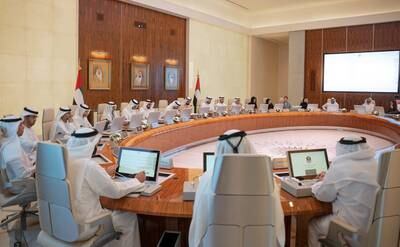 Sheikh Mohammed chairs a Cabinet meeting