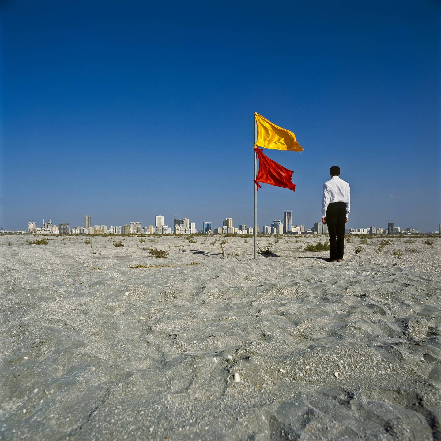 From Kazem's "Photographs with Flags" series. Photo: Mohammed Kazem