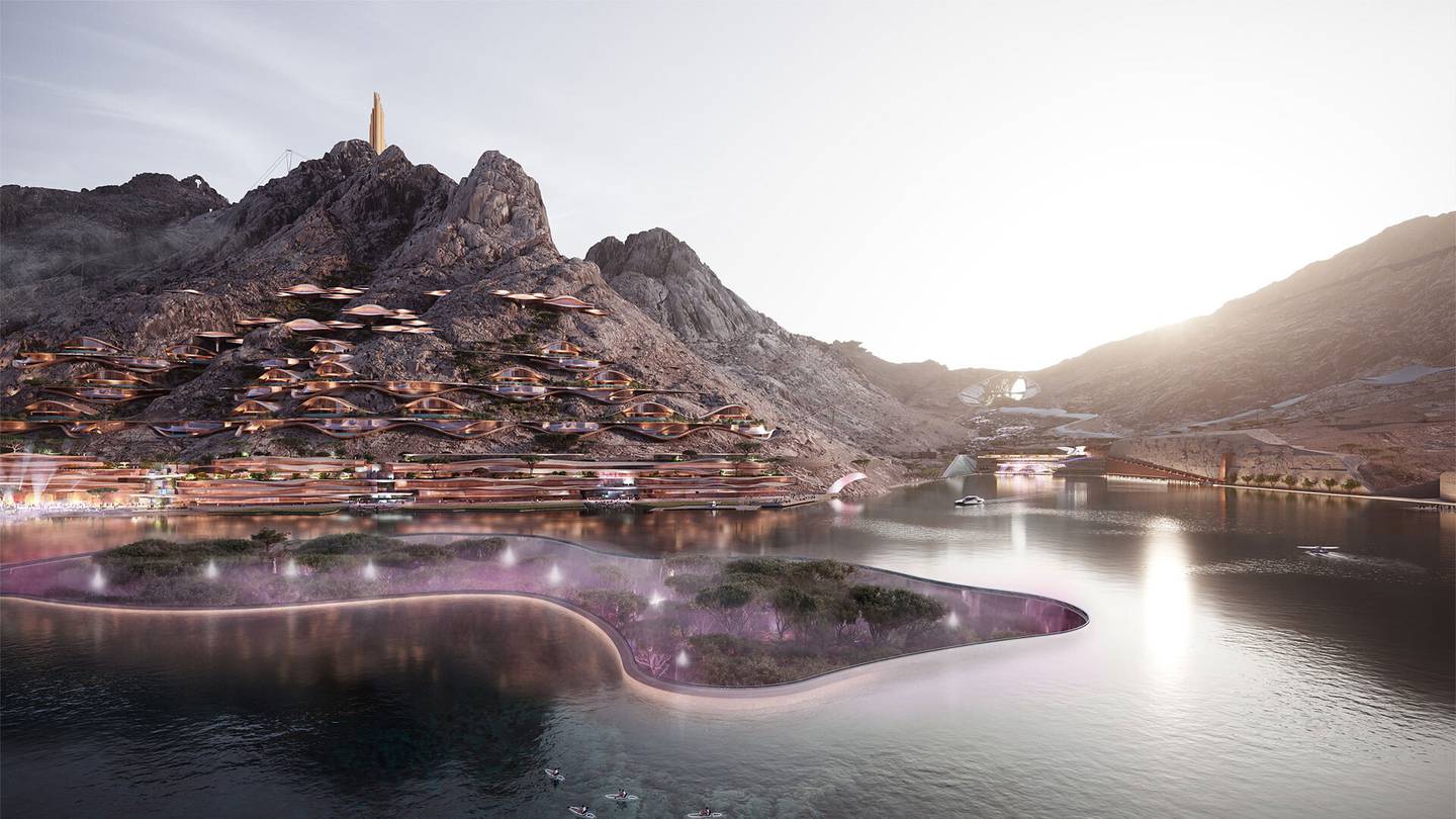Trojena will open in 2026 as part of Neom, Saudi Arabia's futuristic megalopolis.  Photo: Neom
