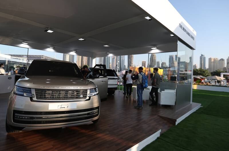 The new Ranger Rover garners attention at No Filter DXB. EPA