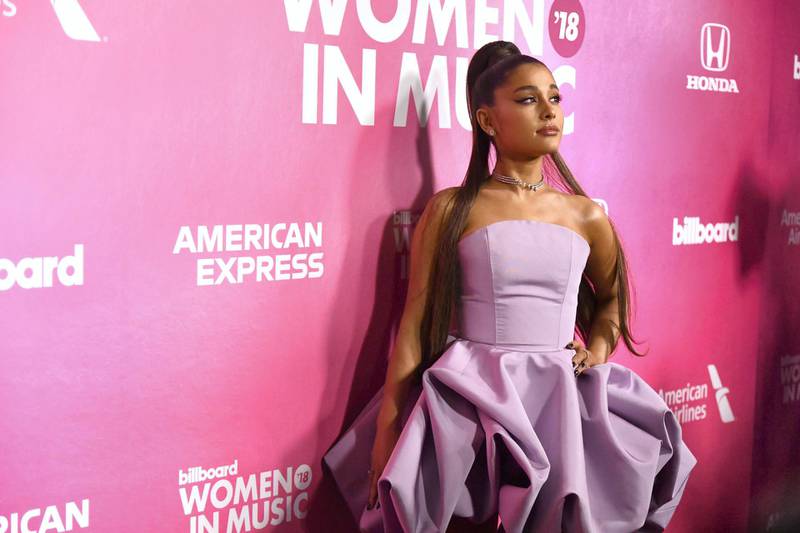 NEW YORK, NEW YORK - DECEMBER 06: Singer Ariana Grande attends the Billboard Women In Music 2018 on December 06, 2018 in New York City. (Photo by Mike Coppola/Getty Images for Billboard )