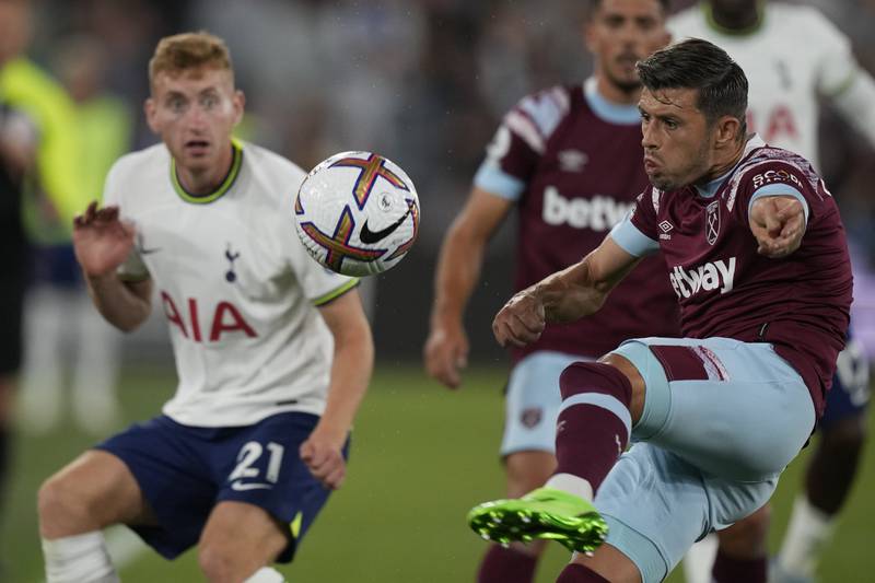 Aaron Cresswell 5 – Had a tough evening trying to keep pace with Kulusevski. He was fortunate to see a penalty appeal waved away in the first half, when the ball seemingly struck his hand. VAR adjudged the ball to have hit his face. AP Photo 