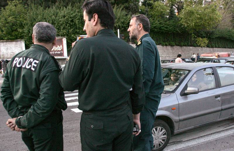 Iranian police officers in Tehran. AFP